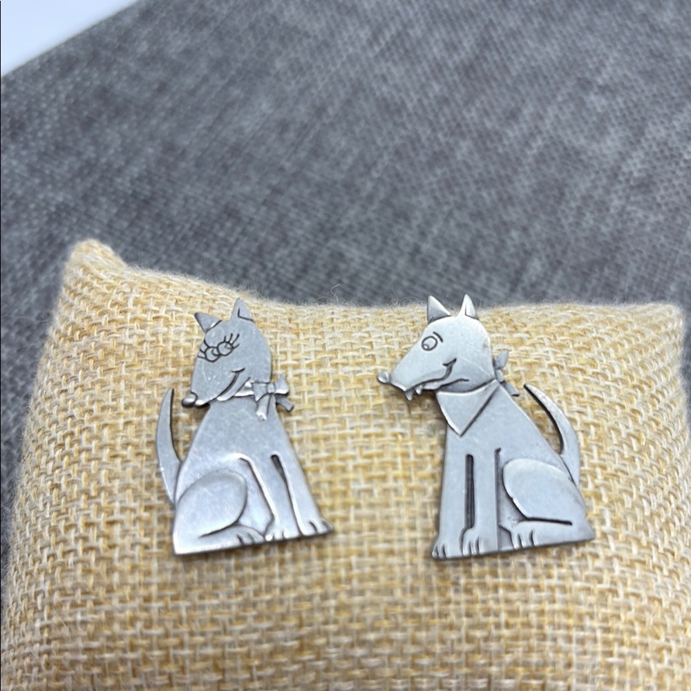 Vintage Jonette Jewelry Dog Earrings - Picture 3 of 4